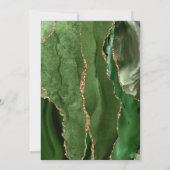 Groene Agate Gouden Glitter Bevestiging Kaart (Achterkant)