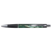 Groene Agate Gouden Schrift Monogram Pen (Achterkant)