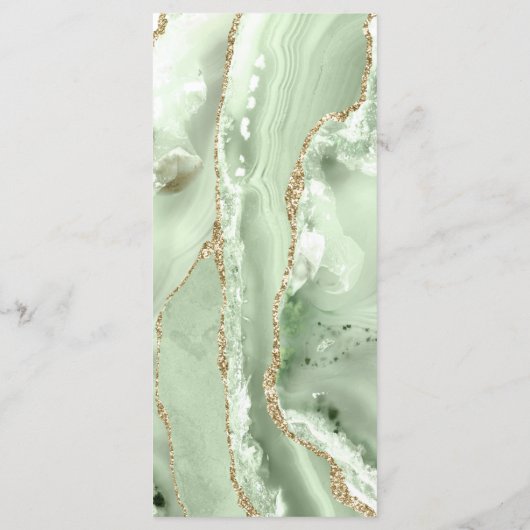 groene agate Menu (Achterkant)