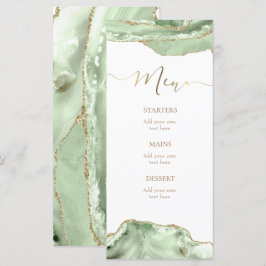 groene agate Menu