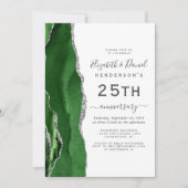 Groene Agate Zilver 25-jarig jubileum Kaart (Voorkant)
