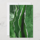 Groene Agate Zilver 25-jarig jubileum Kaart (Achterkant)