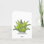 Groene agave-kaart kaart (Achterkant)