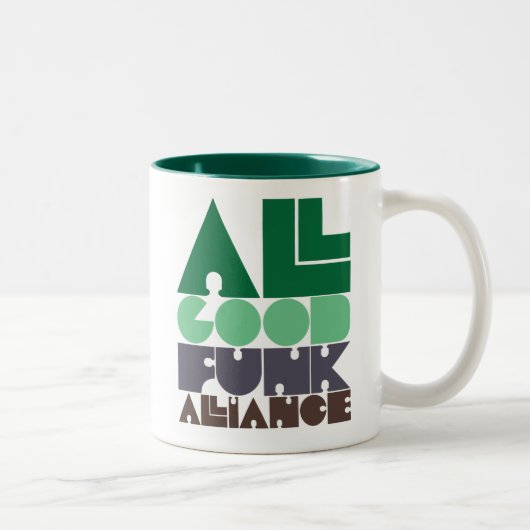 Groene AGFA-mok Tweekleurige Koffiemok (Rechts)