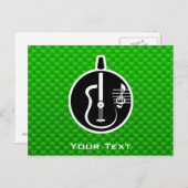 Groene akoestische gitaar briefkaart (Voorkant / Achterkant)