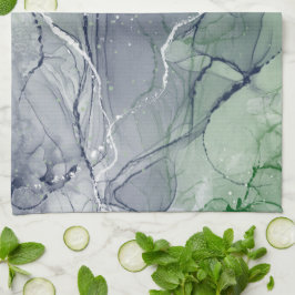 Groene alcoholinkt theedoek