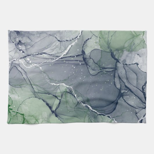 Groene alcoholinkt theedoek (Horizontaal)