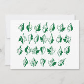 Groene alfabet-uitnodigingen kaart (Voorkant)