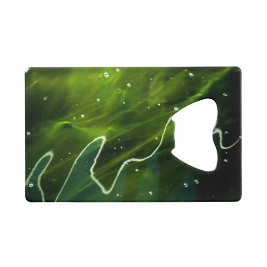 Groene algen en water bocnm creditkaart flessenopener (Voorkant (Horizontaal))