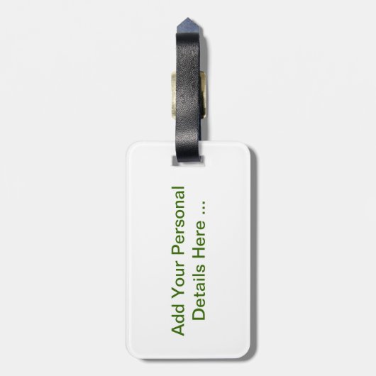 Groene algen en water cd ltcna bagagelabel (Achterkant verticaal)