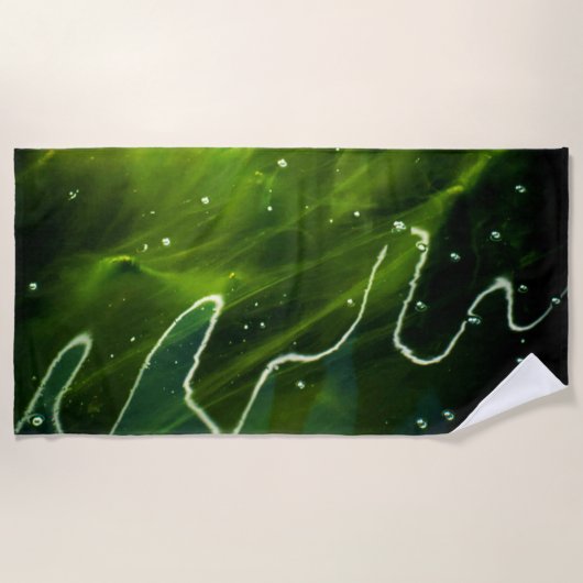 Groene algen en waterbacteriën strandlaken (Voorkant)