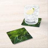 Groene algen en watercoastera kartonnen onderzetters (Insitu)