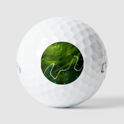 Groene algen en watercss gbcna golfballen (Voorkant)