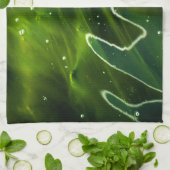 Groene algen en waterkitcna theedoek (Gevouwen)