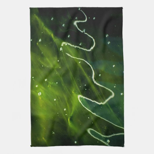 Groene algen en waterkitcna theedoek (Verticaal)