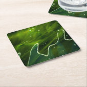 Groene algen en waterkusten kartonnen onderzetters (Schuin)