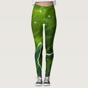 Groene algen en waterlecn leggings