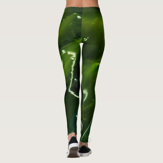 Groene algen en waterlecna leggings (Achterkant)