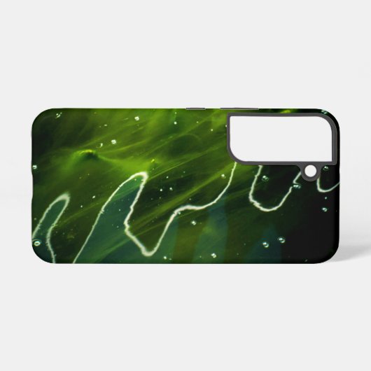 Groene algen en waterscan samsung galaxy hoesje (Achterkant horizontaal)