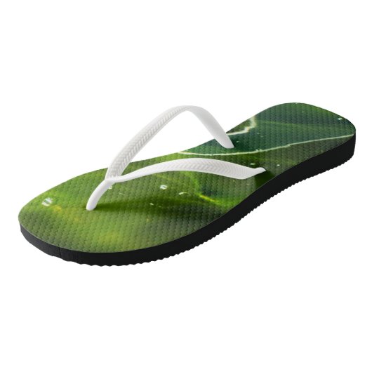 Groene algen en waterstof teenslippers (Schuin)