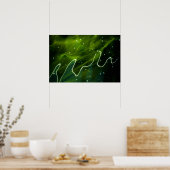 Groene algen en waterwapcnm poster (Keuken)