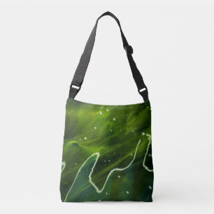 Groene algen en waterzak crossbody tas