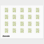 Groene algen ronde sticker (Vel)