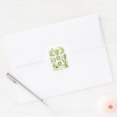 Groene algen ronde sticker (Envelop)