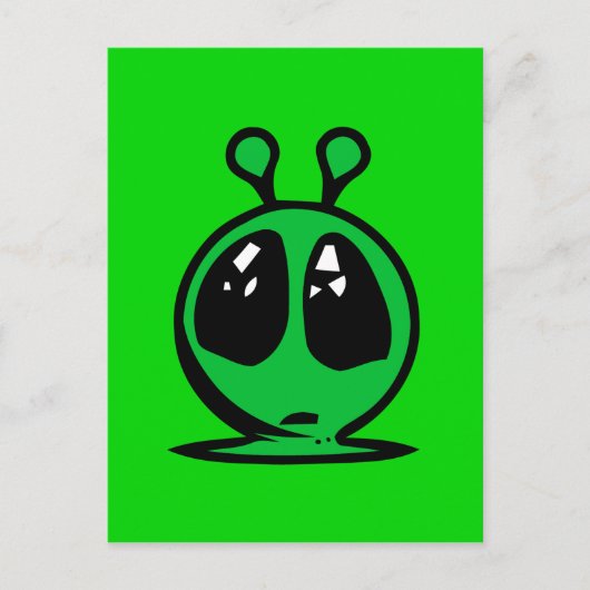 groene alian grote ogen. briefkaart (Voorkant)