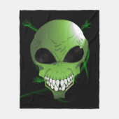 Groene Alien Custom Fleece Blanket Deken (Voorkant)