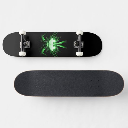 Groene Alien Dragon met gloeiende ogen Persoonlijk Skateboard (Horizontaal)