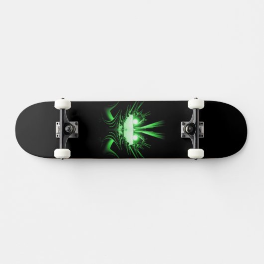 Groene Alien Dragon met gloeiende ogen Persoonlijk Skateboard (Horizontaal)