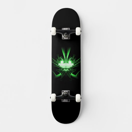 Groene Alien Dragon met gloeiende ogen Persoonlijk Skateboard (Voorkant)