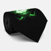 Groene Alien Dragon met gloeiende ogen Stropdas (Opgerold)