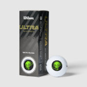 Groene Alien Goede Geluk Golfbal Golfballen (Verpakking)