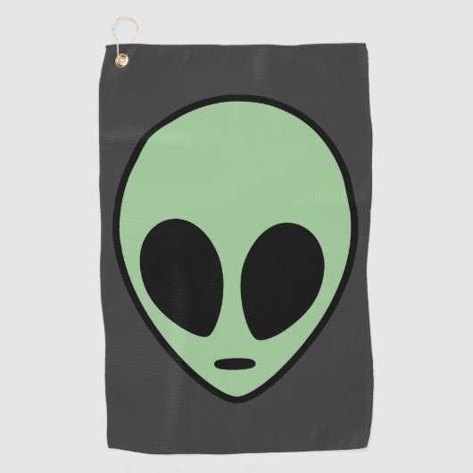 Groene Alien Golfhanddoek (Voorkant)