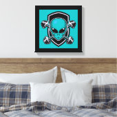 Groene Alien Gym Gespannen Canvasprint Canvas Afdruk (Insitu (Slaapkamer))
