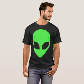 Groene Alien Head, 90 stijlvolle, grappige Alien T-shirt (Voorkant volledig)
