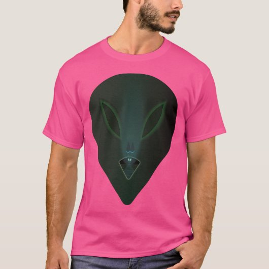 Groene Alien Head met Alien Inside T-shirt (Voorkant)