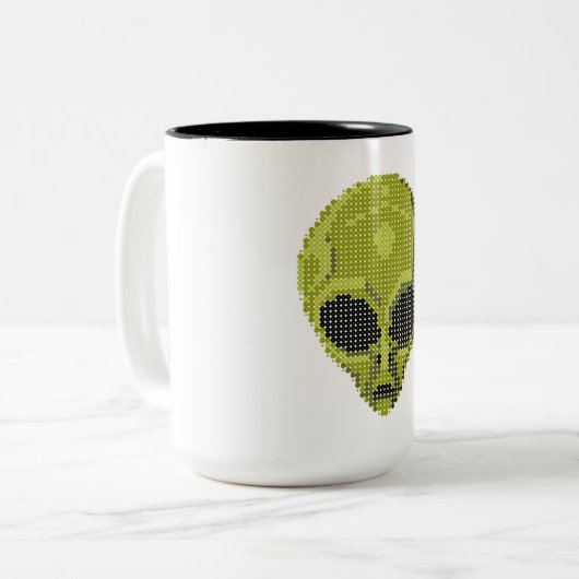 Groene Alien Head Mokken (Voorkant links)