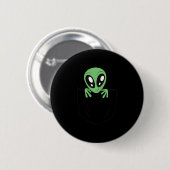 Groene alien in een zak Grappige Sci Fi Graphic Ronde Button 5,7 Cm (Voorkant /achterkant)