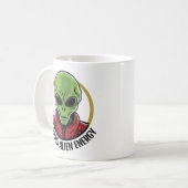 Groene Alien Koffiemok (Voorkant links)