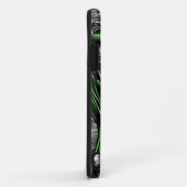 Groene Alien met Degeneratieve Lijnen Achtergrond Case-Mate iPhone Case (Achterkant/rechts)