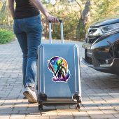 Groene alien met een zwaard sticker (Koffer Insitu)