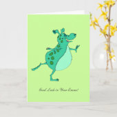 Groene Alien overslaan - Goed gelag in je examens Kaart (Gele Bloem)