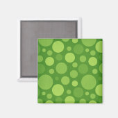 Groene Alien Polka Bubbel Stippen Magneet (Voorkant / Achterkant)