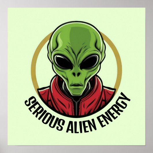 Groene Alien Poster (Voorkant)
