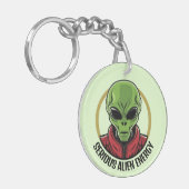 Groene Alien Sleutelhanger (Voorkant Links)