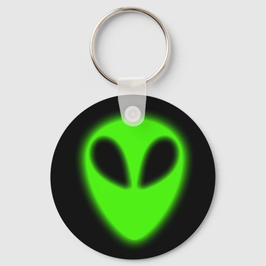 Groene Alien-Sleutelhanger met gloeiende kracht Sleutelhanger (Voorkant)