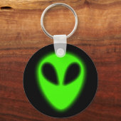 Groene Alien-Sleutelhanger met gloeiende kracht Sleutelhanger (Voorkant)